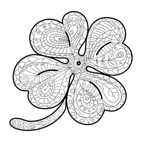 Three Leaf Clover Coloring Pages At Free Printable Colorings Pages To Print