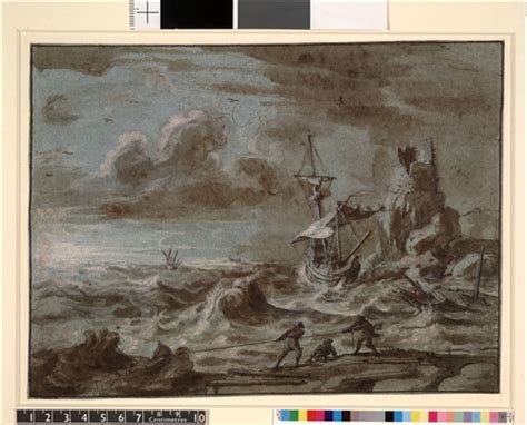 A Storm Off The Coast Drawing Claude Lorrain The British Museum