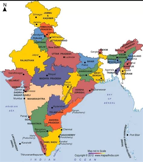 Result Images Of India Outline Map With Names And Capitals PNG Image Collection