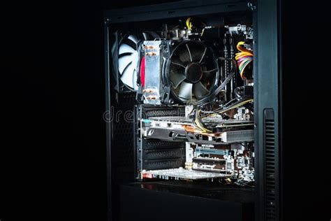 Modern Computer Case Completely Assembled Stock Image Image Of