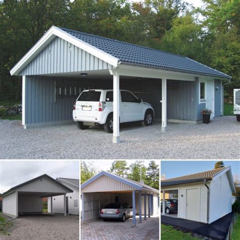 The structure can either be free standing or attached to a wall. Bygga carport? - Björklidens garage
