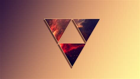 Wallpaper Fantasy Art Abstract Space Red Triangle Graphics