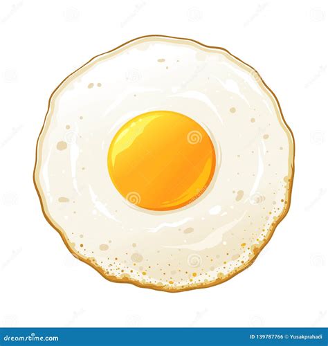 Fried Egg Hand Drawn Illustration Stock Vector Illustration Of Cooked