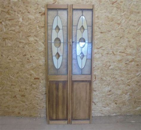 Reclaimed Bi Fold Stained Glass Doors Authentic Reclamation
