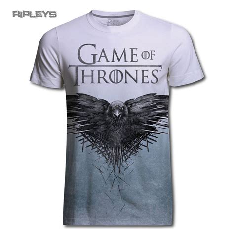 Official T Shirt Game Of Thrones Crow Sublimation White All Sizes Ebay