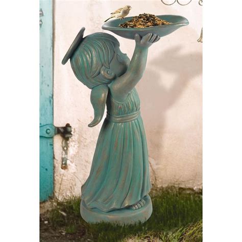 Precious Moments Chapel Angel 24 In Resin Bird Feeder Statue 171481