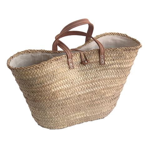 Lined Palm French Market Basket