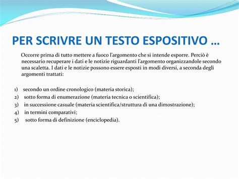 Ppt Il Testo Espositivo Powerpoint Presentation Free Download Id