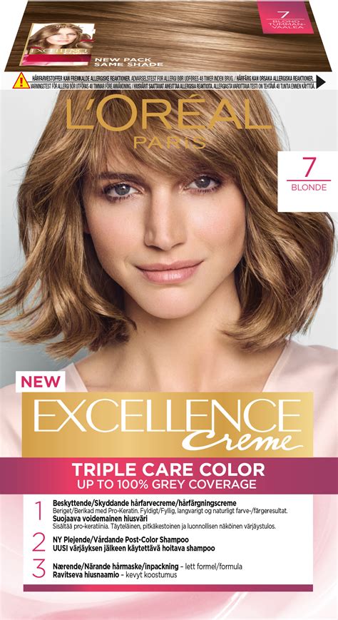 l oréal paris excellence creme triple care color 7 blonde