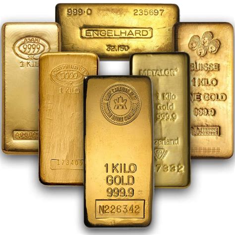 1 Kilo Misc Brands Gold Bars Assorted Kilobars Bullion Mart