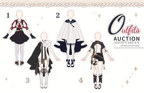 Outfits Auction Fantasy Outfits 19 Close By Quinnyilada On Deviantart