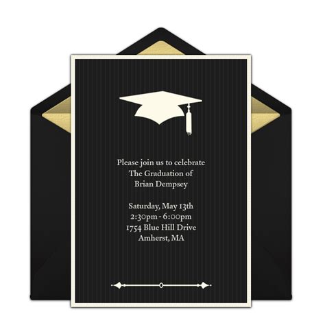 Free Formal Graduation Cap Invitations | Online invitations, Graduation party invitations ...
