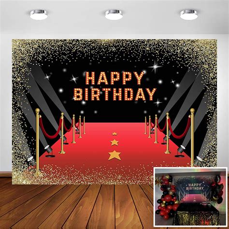 Buy Avezano Red Carpet Birthday Backdrop For Movie Night Hollywood Theme Party Photoshoot