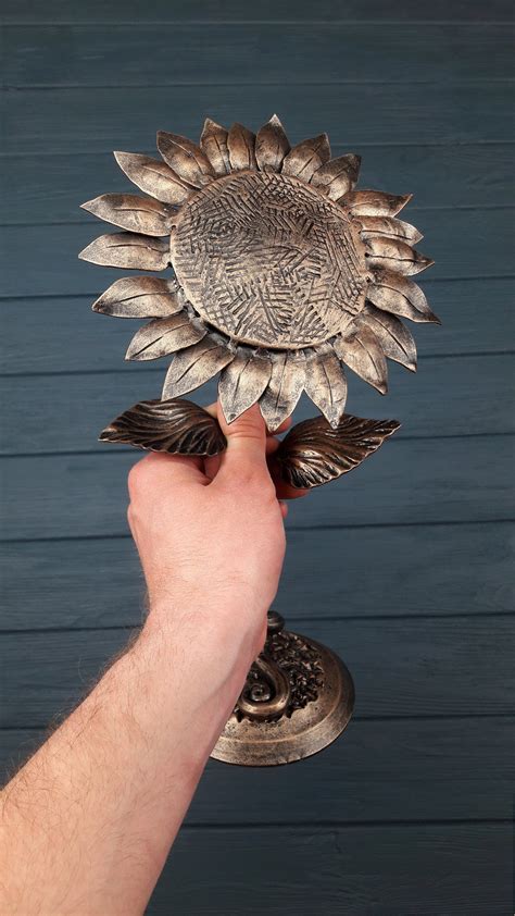 Sunflower Sculpture Metal Sculpture 6th Wedding T Etsy