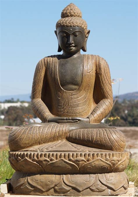 Sold Stone Meditating Buddha 42 Méditation Spirituelle Méditation