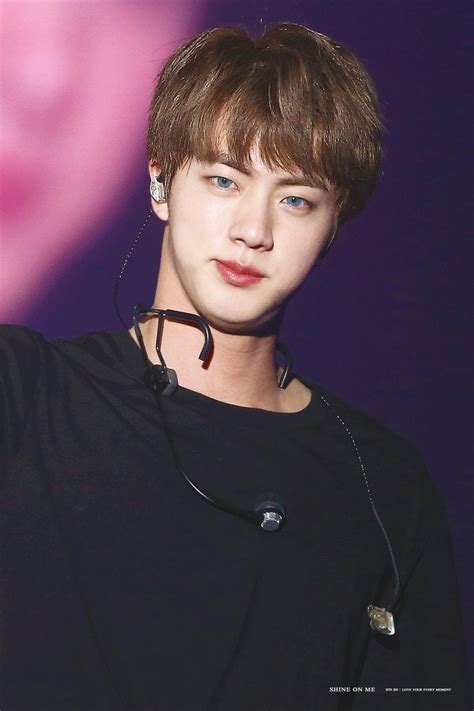 Jin is a passionate foodie. BTS JIN blue eyes killing fans : bangtan