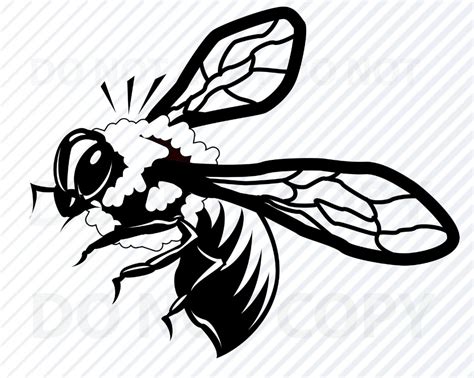 bee svg file for cricut bumblebee vector image silhouette etsy bee silhouette silhouette clip