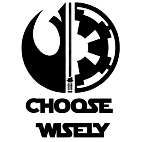 Choose Wisely Star Wars Iron On Transfer Vinyl Htv Star Wars Symbols