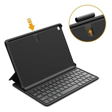 Fintie Wireless Keyboard Case For Fire Hd 10 2023 Release Black