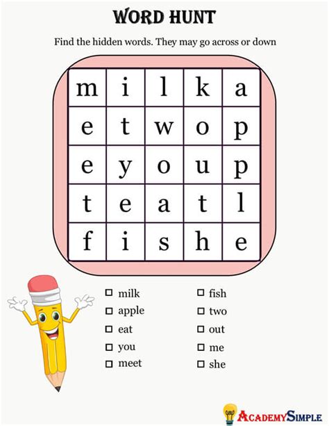 Word Hunt Archives Academy Simple