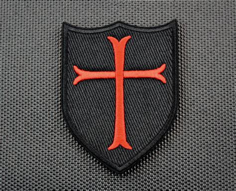 Premium Embroidered Crusader Shield Morale Patch Britkitusa