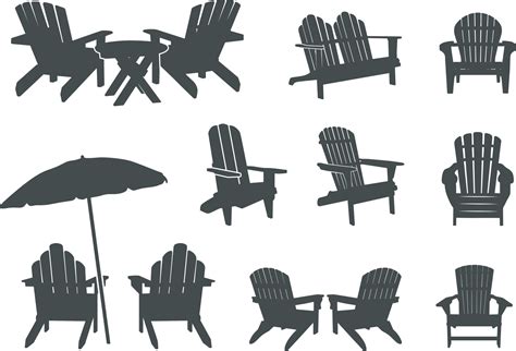 Adirondack Chair Silhouette 23028467 Vector Art At Vecteezy