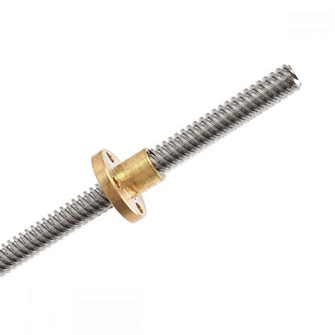 300mm Trapezoidal Lead Screw 8mm Thread 2mm Pitch Lead Screw With