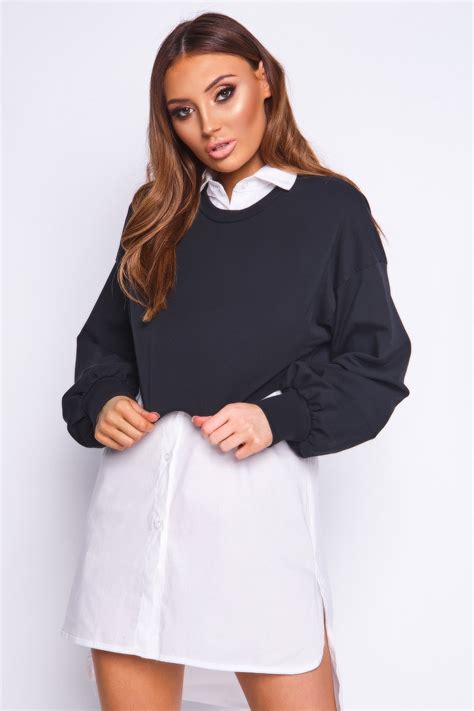Reste à savoir comment porter la chemise que vous aurez choisie. Robe chemise avec pull - Brentiny Paris