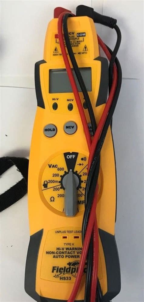 Fieldpiece Hs33 Expandable Manual Ranging Stick Multimeter Hvacr Full