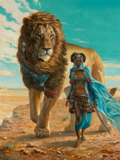 Black Woman And Lion Art Female Art Lion Art Black Love Art