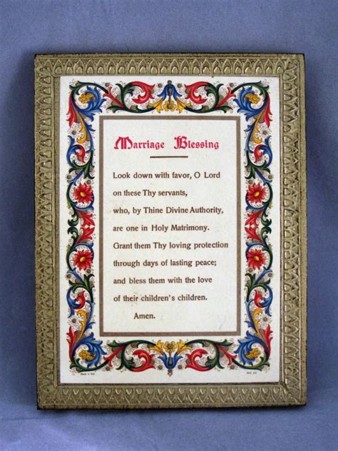 Marriage Prayer Florentine Plaque 5x7