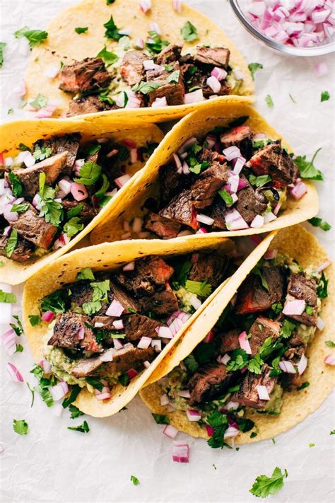 Allow to marinate overnight in fridge. Marinated Mojo Steak Tacos with Quick Guac | Recipe | Steak tacos, Steak dishes, Tacos