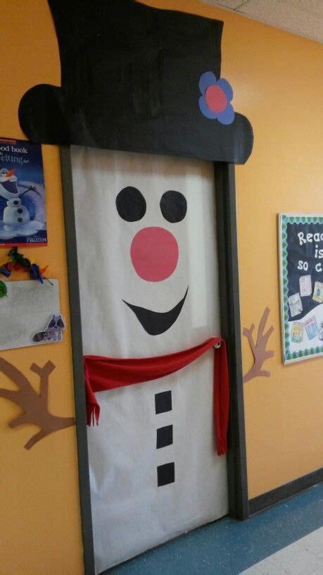 Winter Snowman Door School Door Decorations Door Decorations Classroom Christmas Door