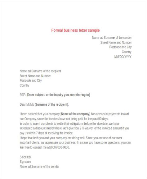 Simple Formal Letter Formats Samples For Students | Every ...
