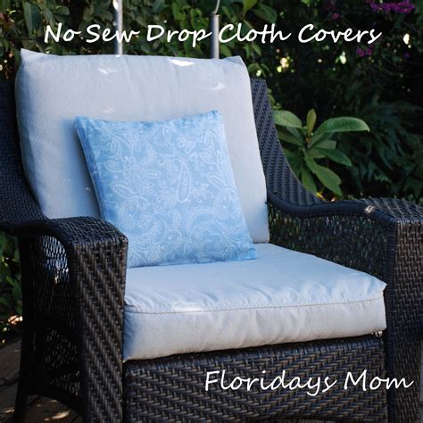 Pinterest 'out of sight, out of mind' is a real thing! No Sew Drop Cloth covers | Diy patio cushions, Diy outdoor ...
