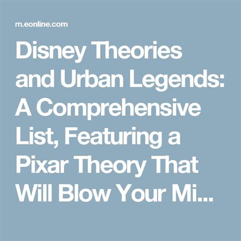 These Disney And Pixar Theories Will Blow Your Mind Pixar Theory