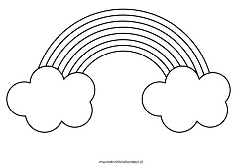 Tęcza Do Druku I Wyklejania Szablon I Kolorowanka
