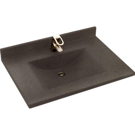 Click to add item tuscany® 37w x 22d granite vanity top with oval undermount bowl to the compare list. Swanstone CV2237-094 Contour 37-Inch Solid Surface Vanity ...