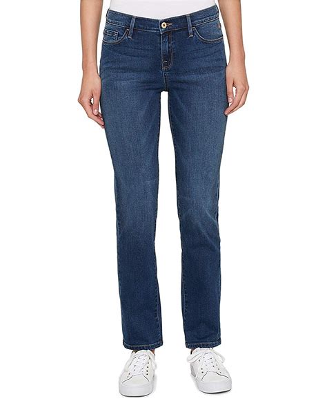 Tommy Hilfiger Womens Greenwich Straight Leg Mid Rise Jeans Ebay