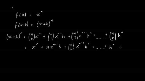 Proof Of Differentiation Rule Fx X N F X Nx N 1 Youtube