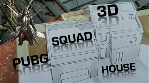 Pubg Squad House 3d Drawing Youtube