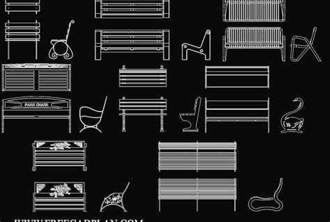 Benches In Autocad Archives Free Cad Plan