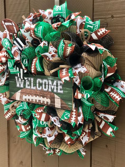 Football Front Door Wreath Fall Sports Wreath Football Wreath Sports