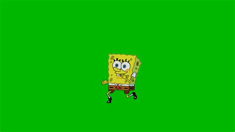 SpongeBob run Gif green screen by GeorgeTheRedEngine15 on DeviantArt