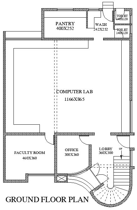 Ground Floor Plan Of The Church Office Room Detail Is Given In This D Autocad DWG Drawing File