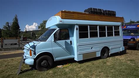 This Beautiful Short Bus Conversion Boasts Gorgeous Woodwork And A Cool