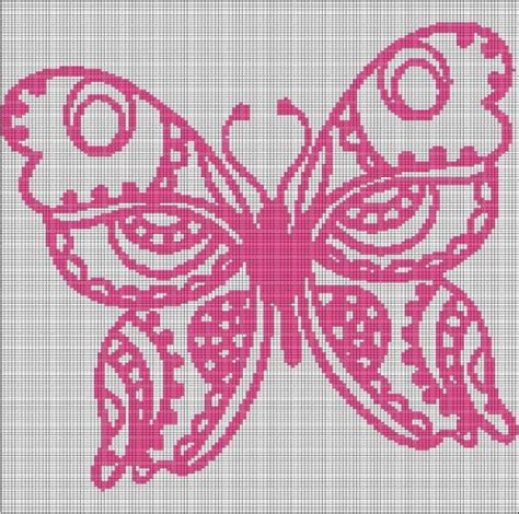Art Butterfly Crochet Afghan Pattern Graph