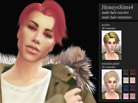 The Sims Resource S Club`s Sehun Hair Retextured By Jenn Honeydew Hum