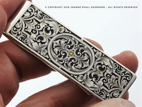 Money clip in sterling silver. Pin auf Engraving