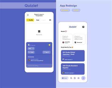 Quizlet Mobile App Redesign Concept By Heliumm On Dribbble